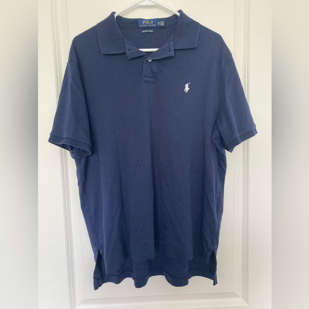 Polo Ralph Lauren Navy Pima Soft Touch Collared Shirt Men’s XL